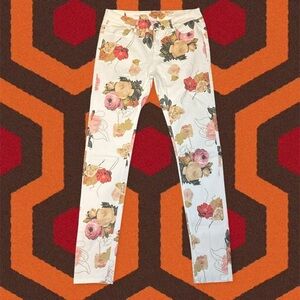 RARE NWOT Insight Floral Print Skinny Jean Pants